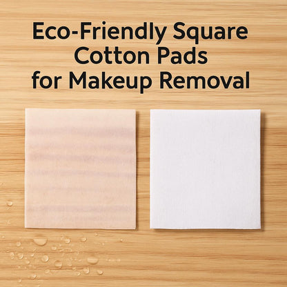 Eco-Friendly Square Cotton Pads for Makeup Removal