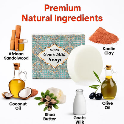 Natural Round Goat's Milk Soap Bar - Biodegradable & Plastic-Free