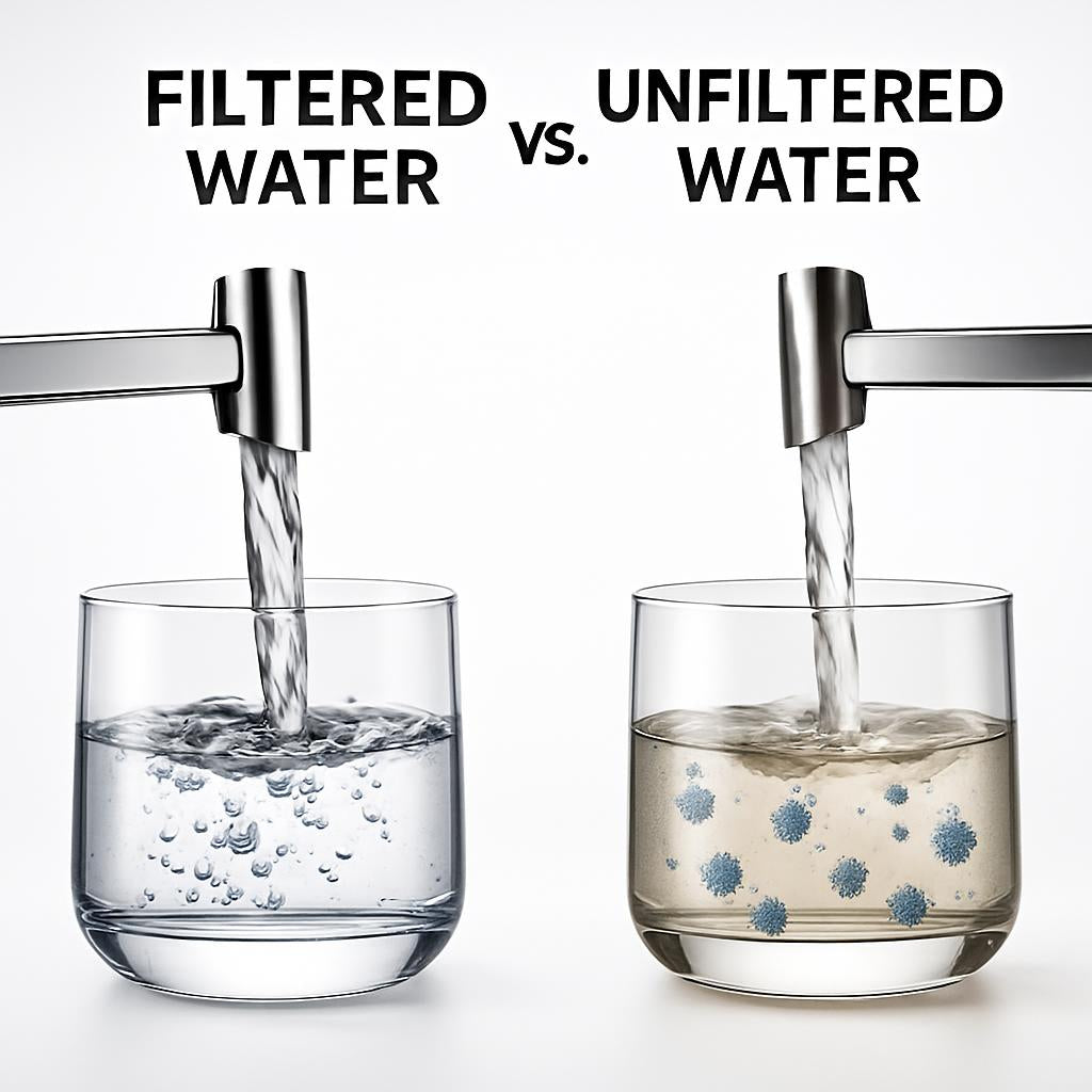 Silver Faucet Water Filter - Eco-Friendly, Water-Saving, Easy Installation