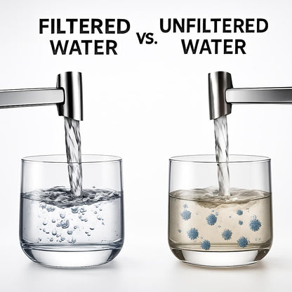 Silver Faucet Water Filter - Eco-Friendly, Water-Saving, Easy Installation