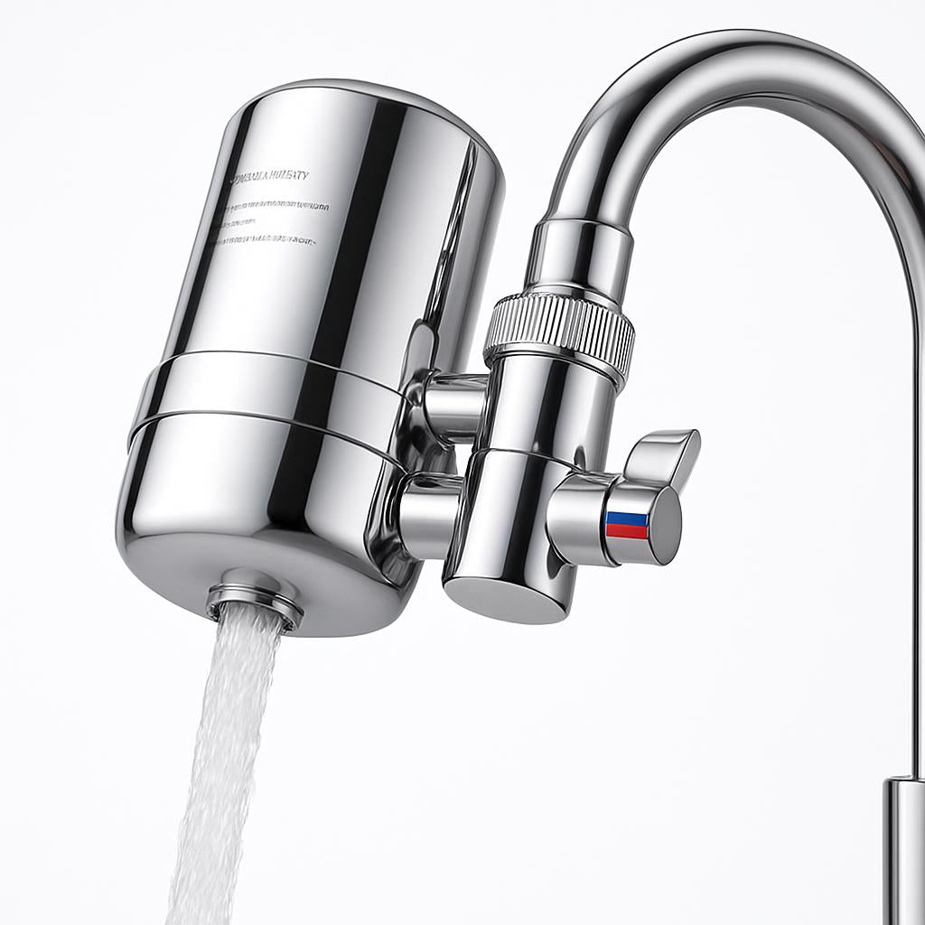 Silver Faucet Water Filter - Eco-Friendly, Water-Saving, Easy Installation