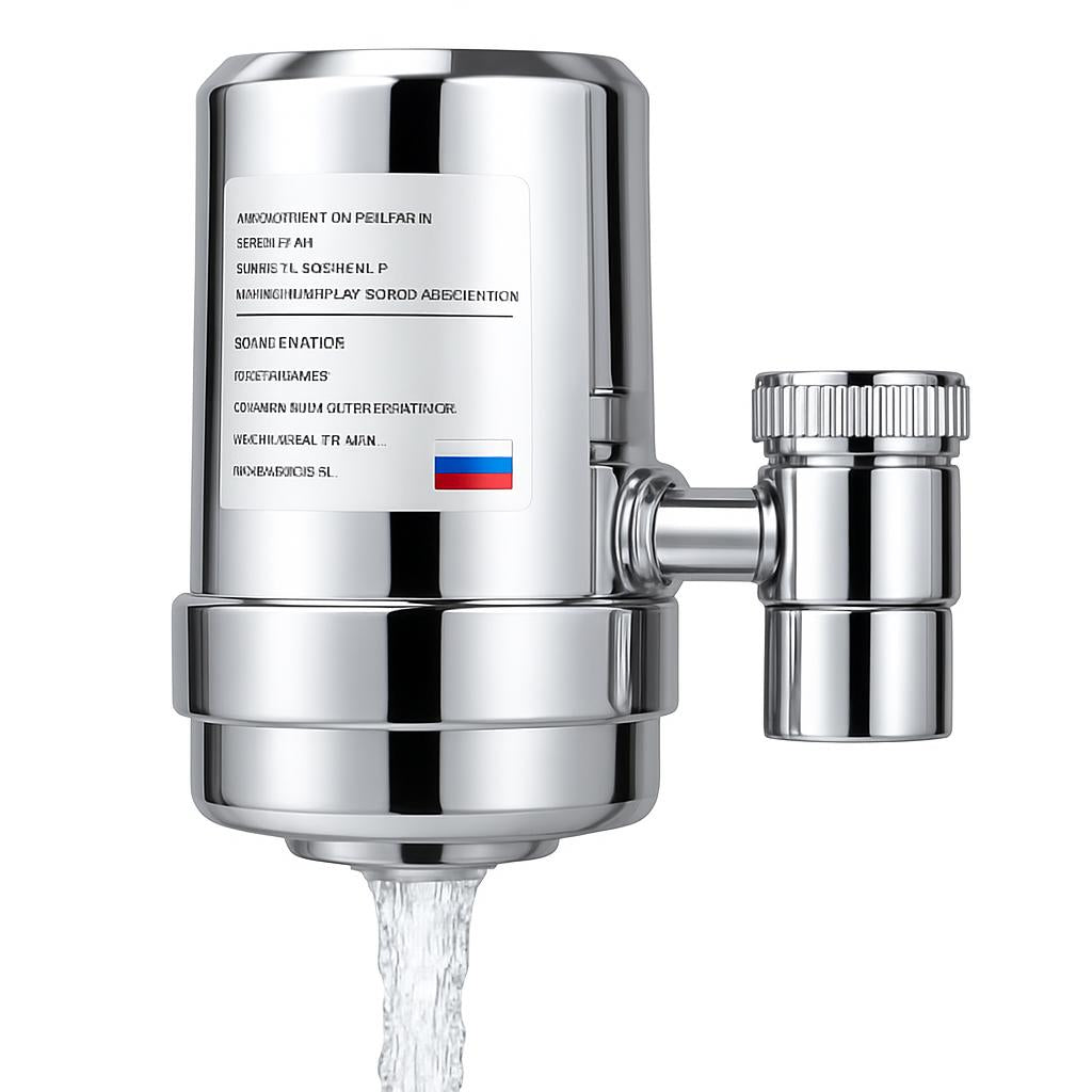 Silver Faucet Water Filter - Eco-Friendly, Water-Saving, Easy Installation