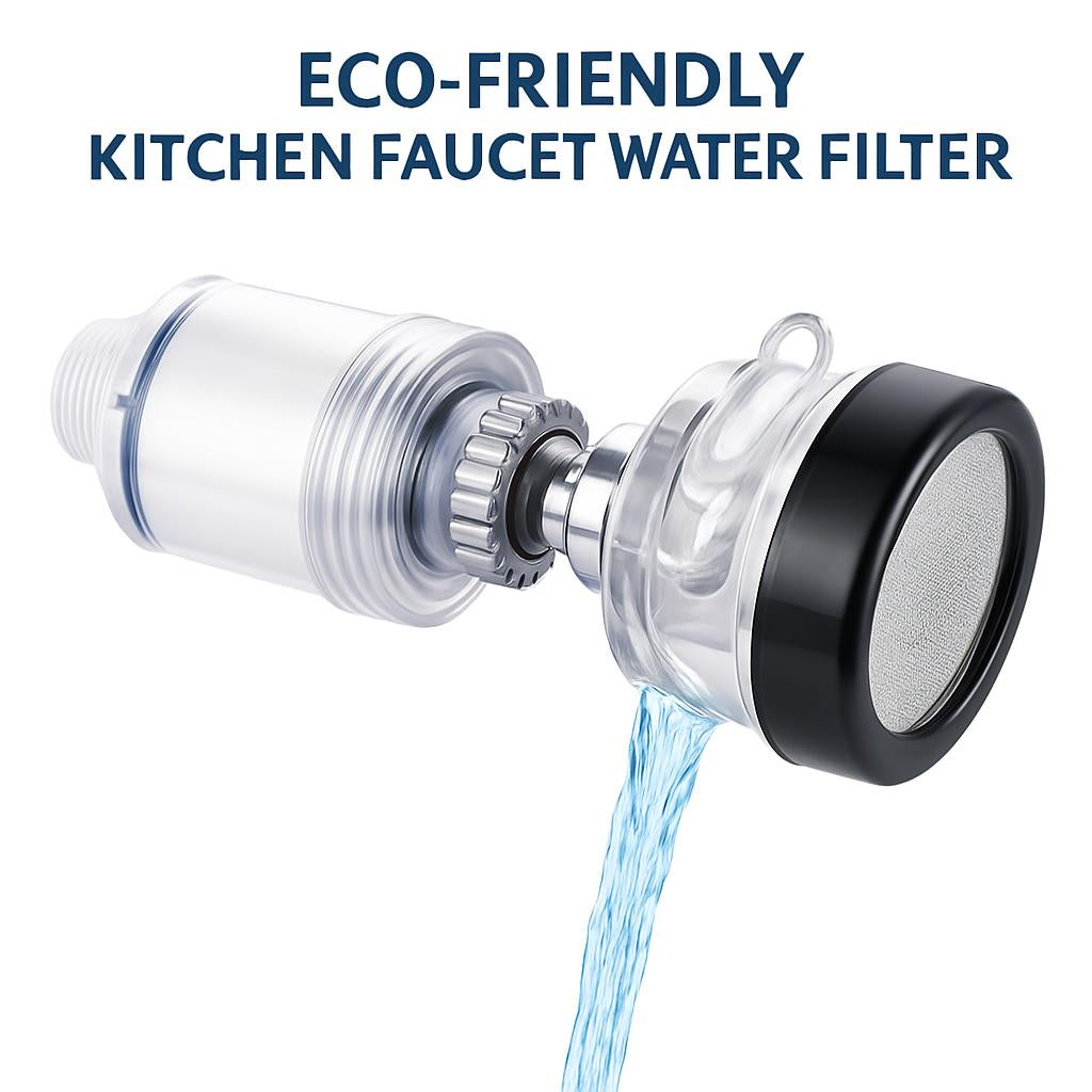 Transparent water-saving showerhead filter with chlorine reduction