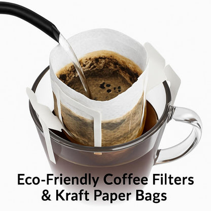 Eco-Friendly Single-Serve Coffee Filters - Biodegradable & Compostable