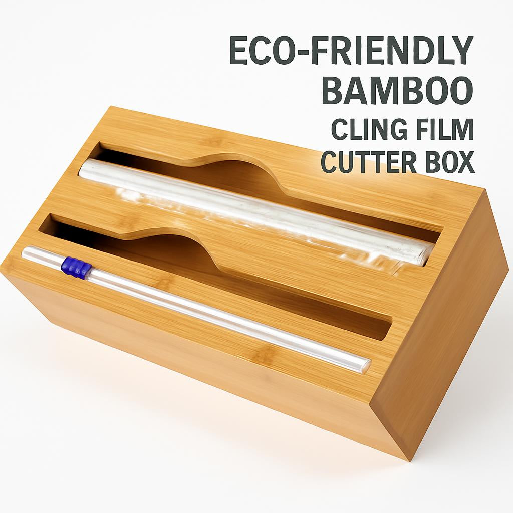 Eco-Friendly Bamboo Cling Film Cutter Box