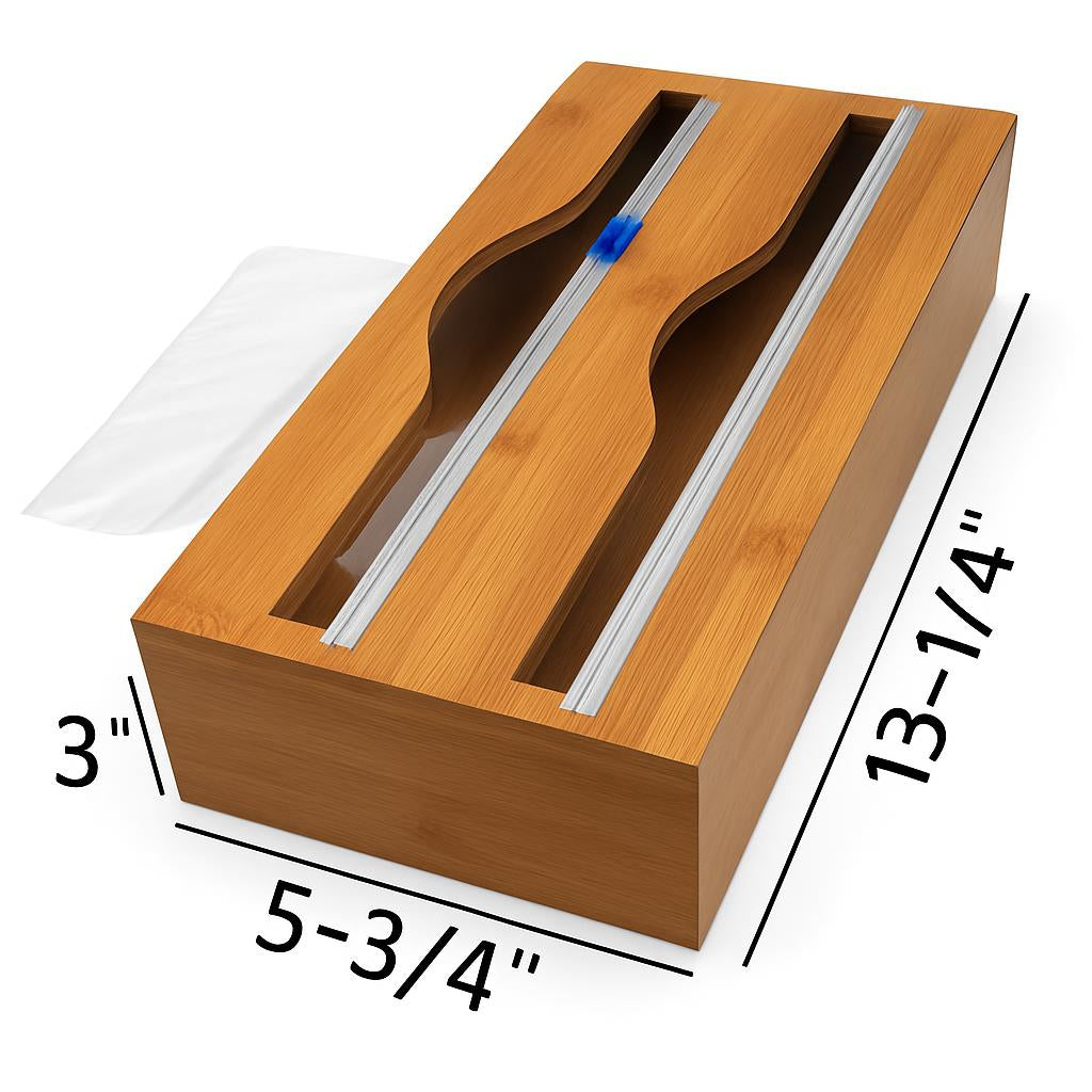 Eco-Friendly Bamboo Cling Film Cutter Box