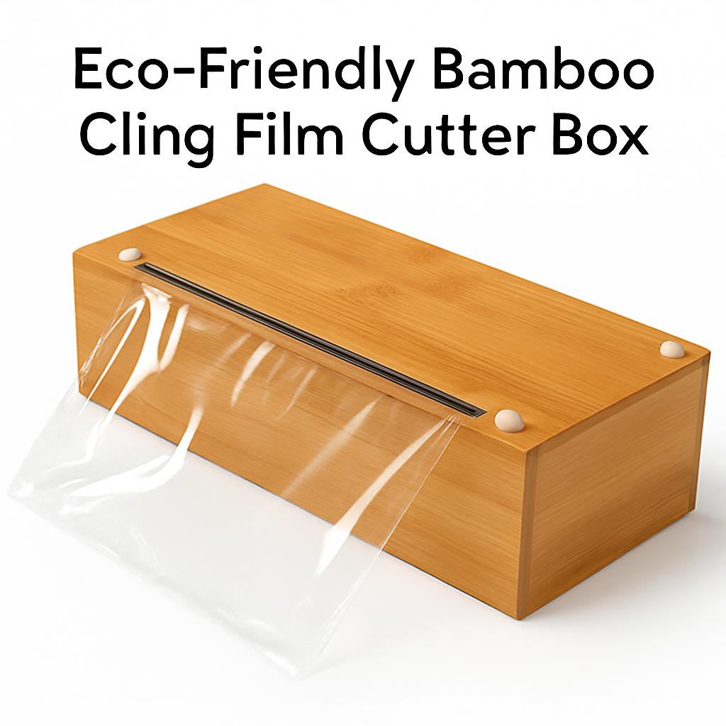 Eco-Friendly Bamboo Cling Film Cutter Box