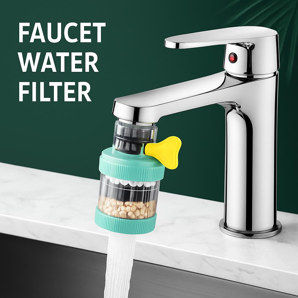 Silver Faucet Water Filter with Eco-Friendly Design