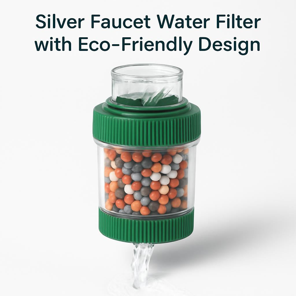 Silver Faucet Water Filter with Eco-Friendly Design