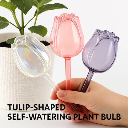 Tulip-Shaped Self-Watering Plant Bulb - Pink, Water-Saving, Eco-Friendly