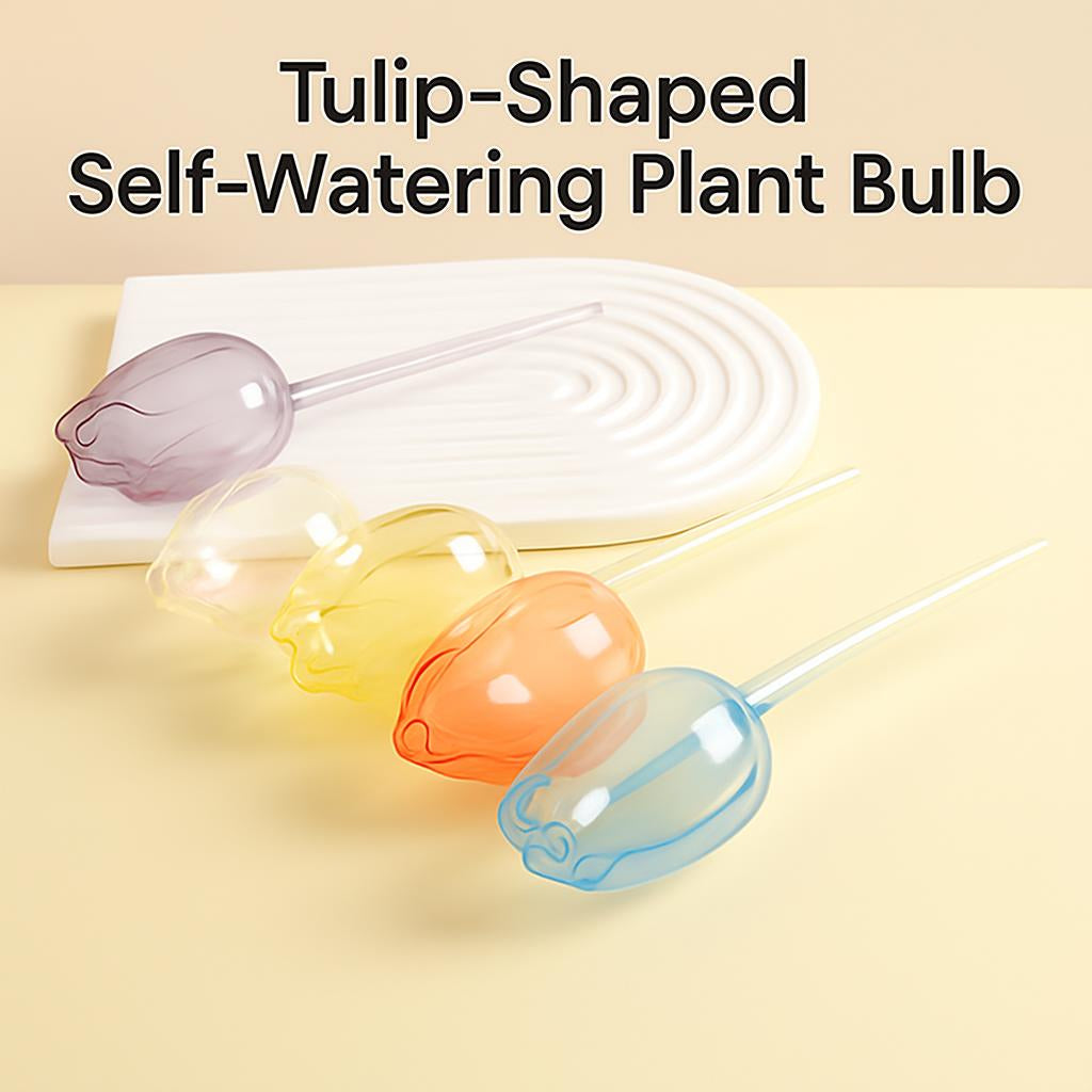 Tulip-Shaped Self-Watering Plant Bulb - Pink, Water-Saving, Eco-Friendly