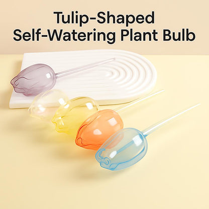 Tulip-Shaped Self-Watering Plant Bulb - Pink, Water-Saving, Eco-Friendly