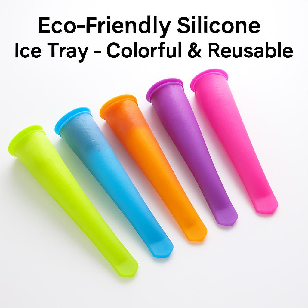 Eco-Friendly Silicone Ice Tray - Colorful & Reusable