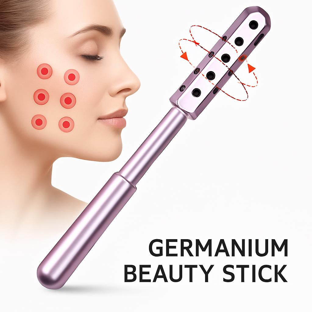 Germanium Beauty Stick Facial Massage Tool in Metallic Pink