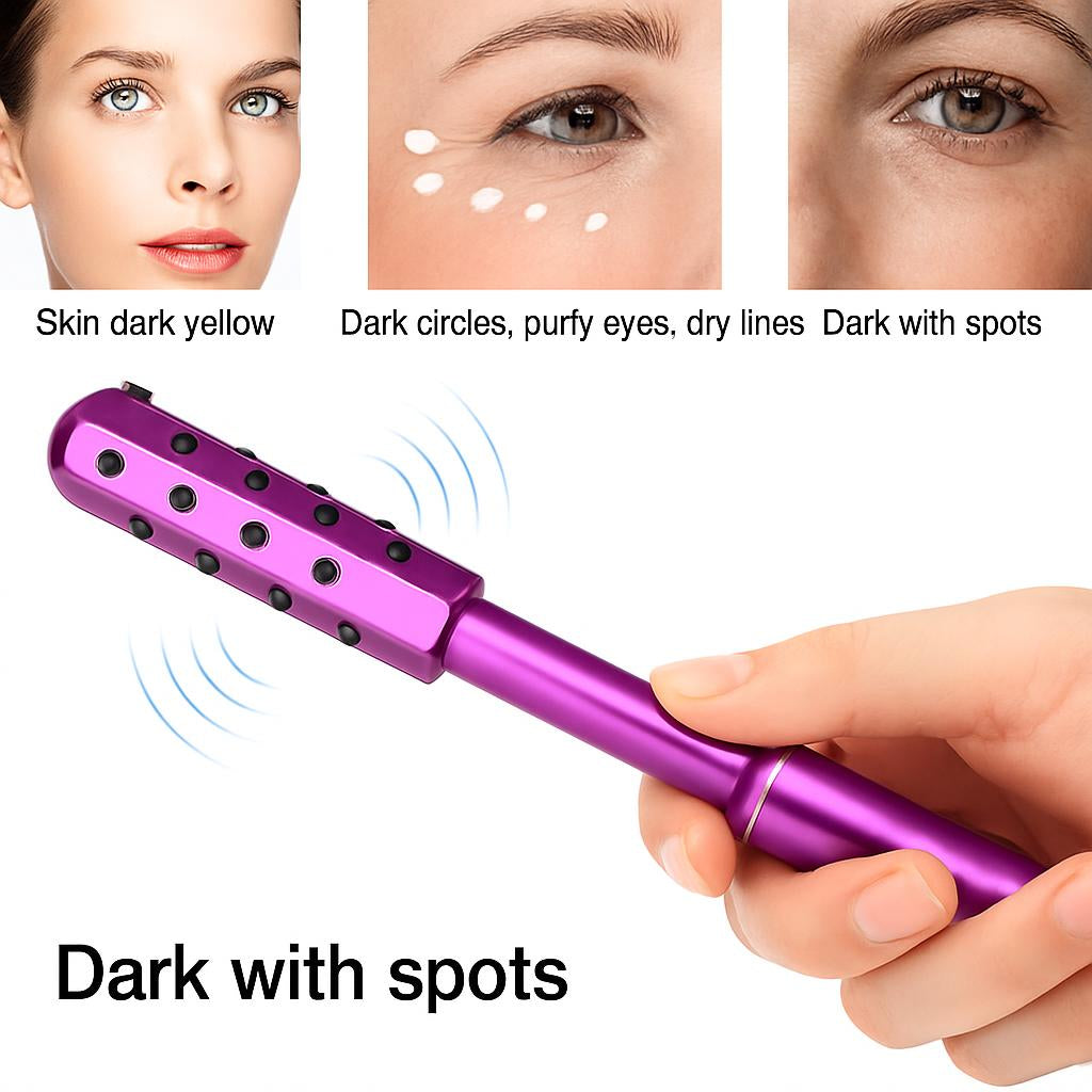 Germanium Beauty Stick Facial Massage Tool - Metallic Pink