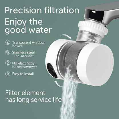 Splash Proof Water Filter Booster Faucet Filter