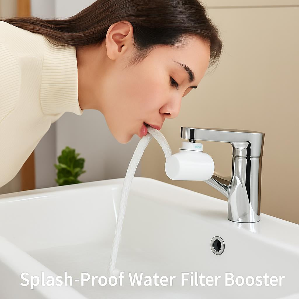 Splash Proof Water Filter Booster Faucet Filter