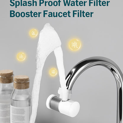 Splash Proof Water Filter Booster Faucet Filter