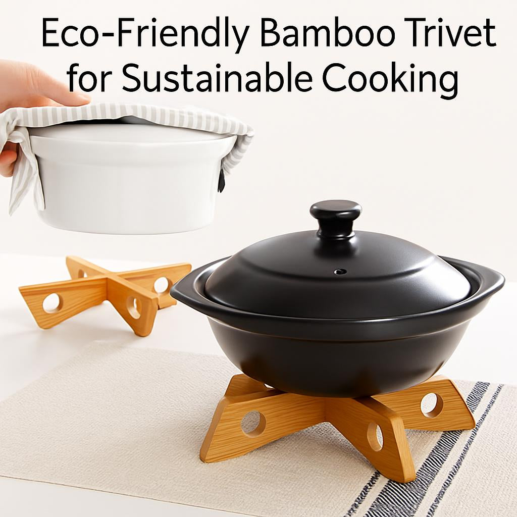 Eco-Friendly Bamboo Trivet for Sustainable Cooking