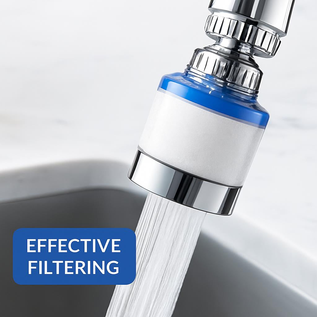 Rotating Head Faucet Filter for Healthier Skin & Hair