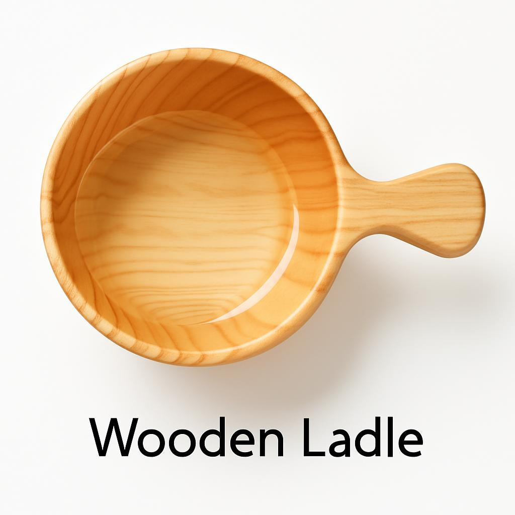 Eco-Friendly Wooden Barrel and Spoon Spa Set