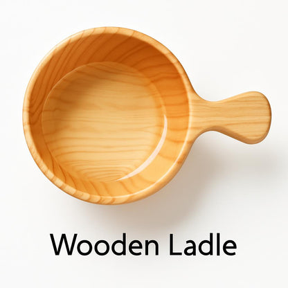 Eco-Friendly Wooden Barrel and Spoon Spa Set