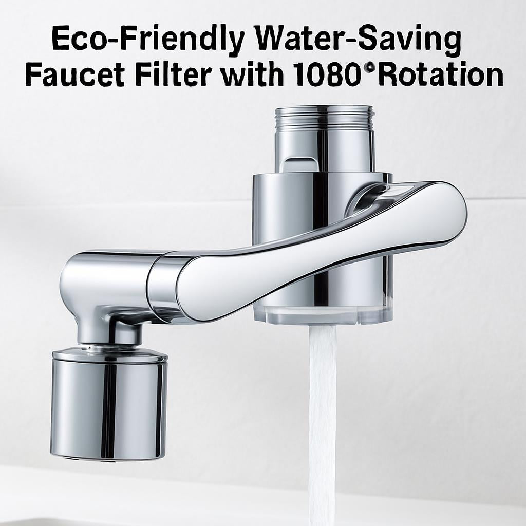 Eco-Friendly Water-Saving Faucet Filter with 1080° Rotation