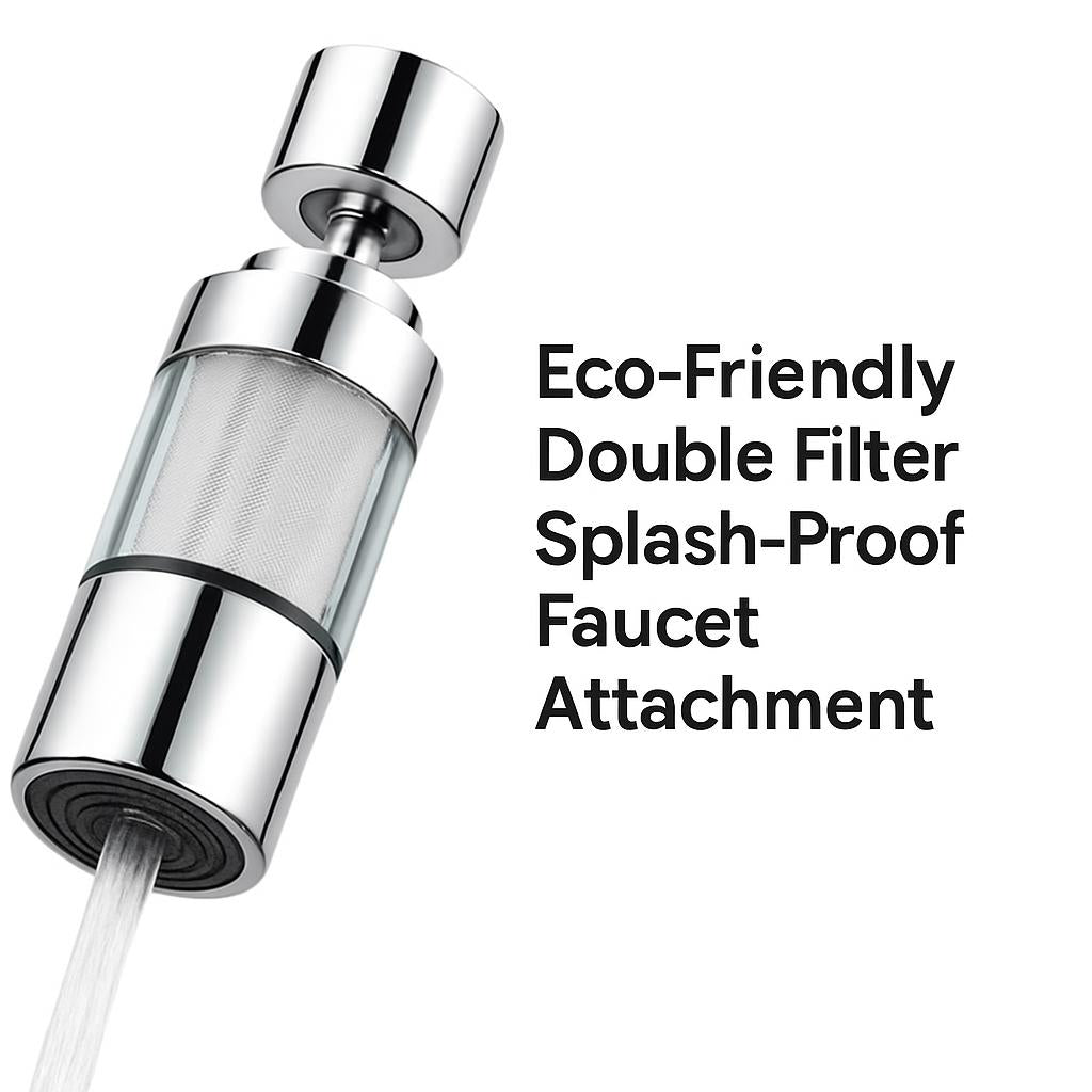 Eco-Friendly Double Filter Splash Proof Faucet Attachment