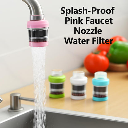 Pink Faucet Water Filter with Advanced Filtration