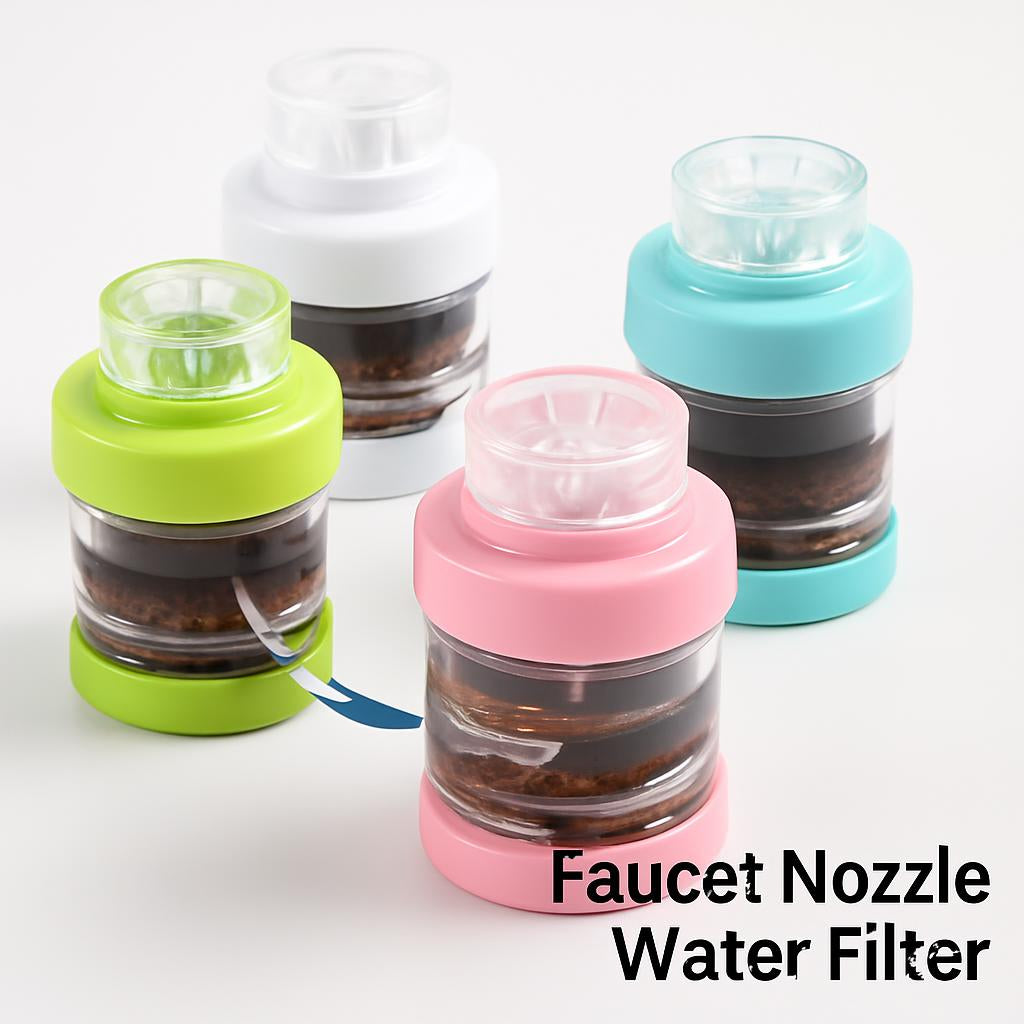 Splash-Proof Pink Faucet Nozzle Water Filter