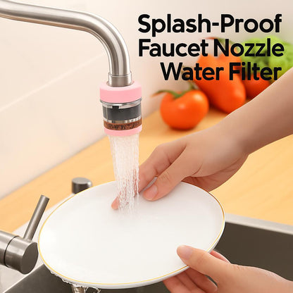 Splash-Proof Pink Faucet Nozzle Water Filter