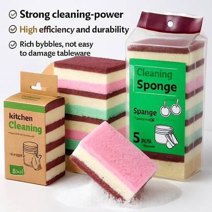 Multicolored Eco-Friendly Cleaning Sponges