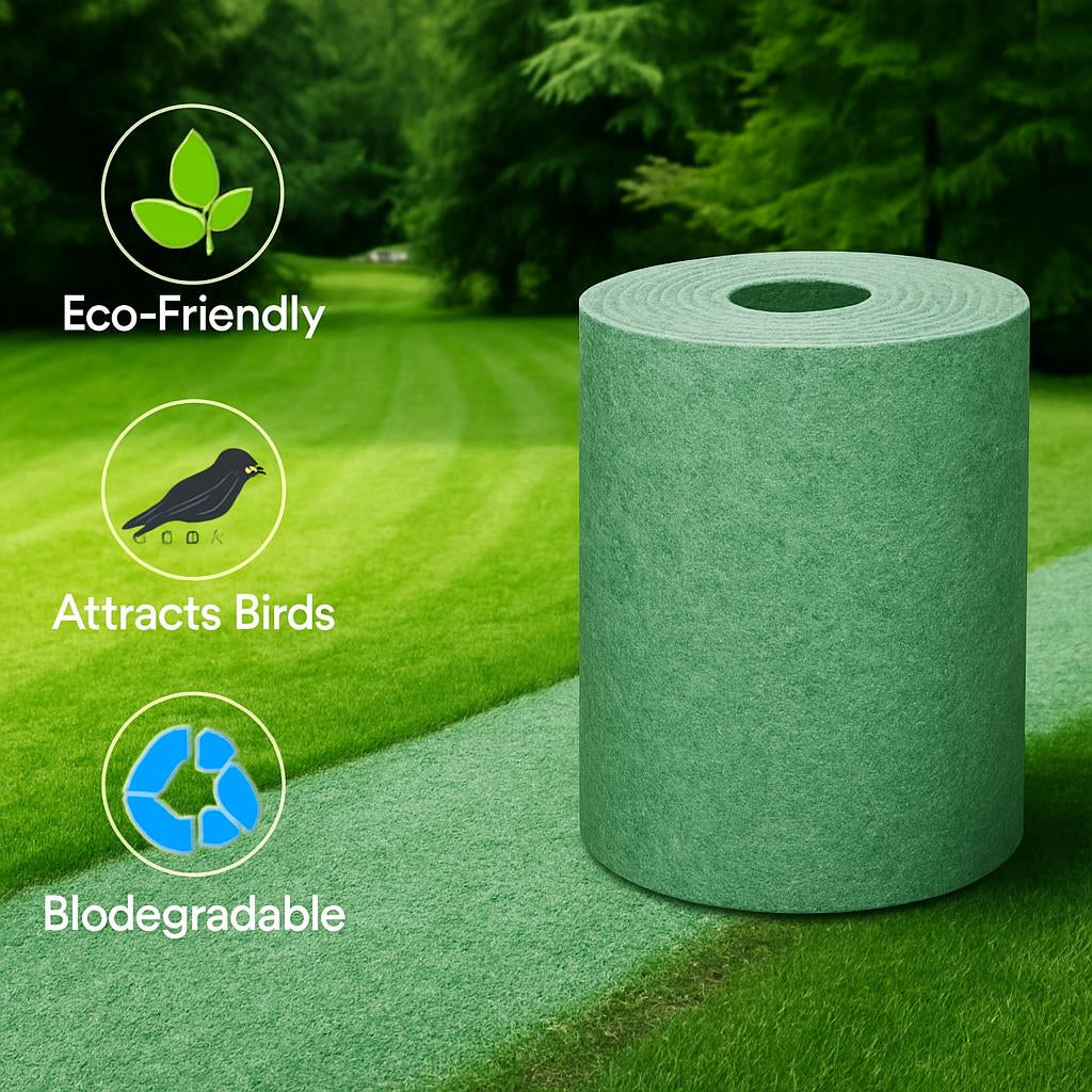 Eco-Friendly Biodegradable Grass Seed Mat in Rolled Format
