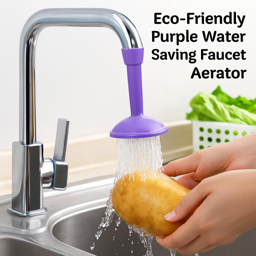 Purple Water-Saving Faucet Aerator for Standard Faucets