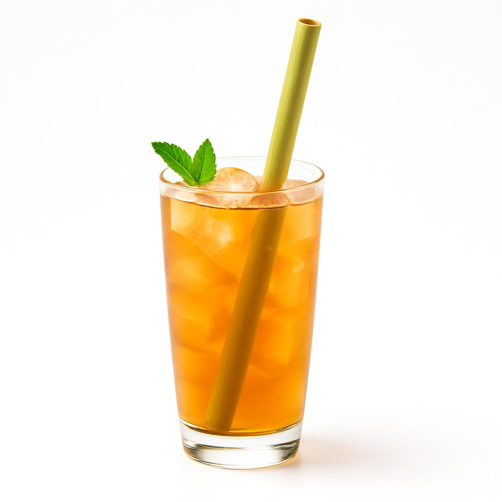 Eco-Friendly Reusable Bamboo Straws - Light Green, Sustainable & Biodegradable