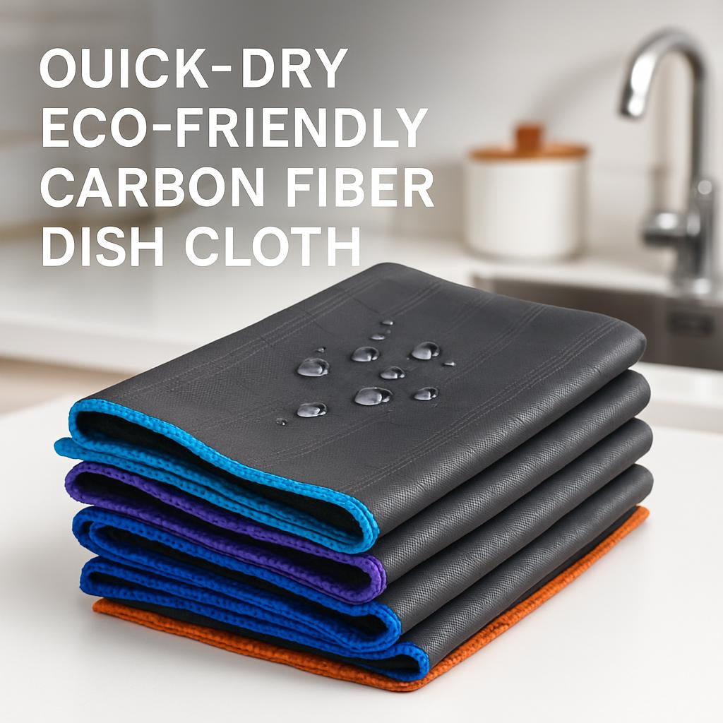 Quick-Dry Eco-Friendly Carbon Fiber Dish Cloth