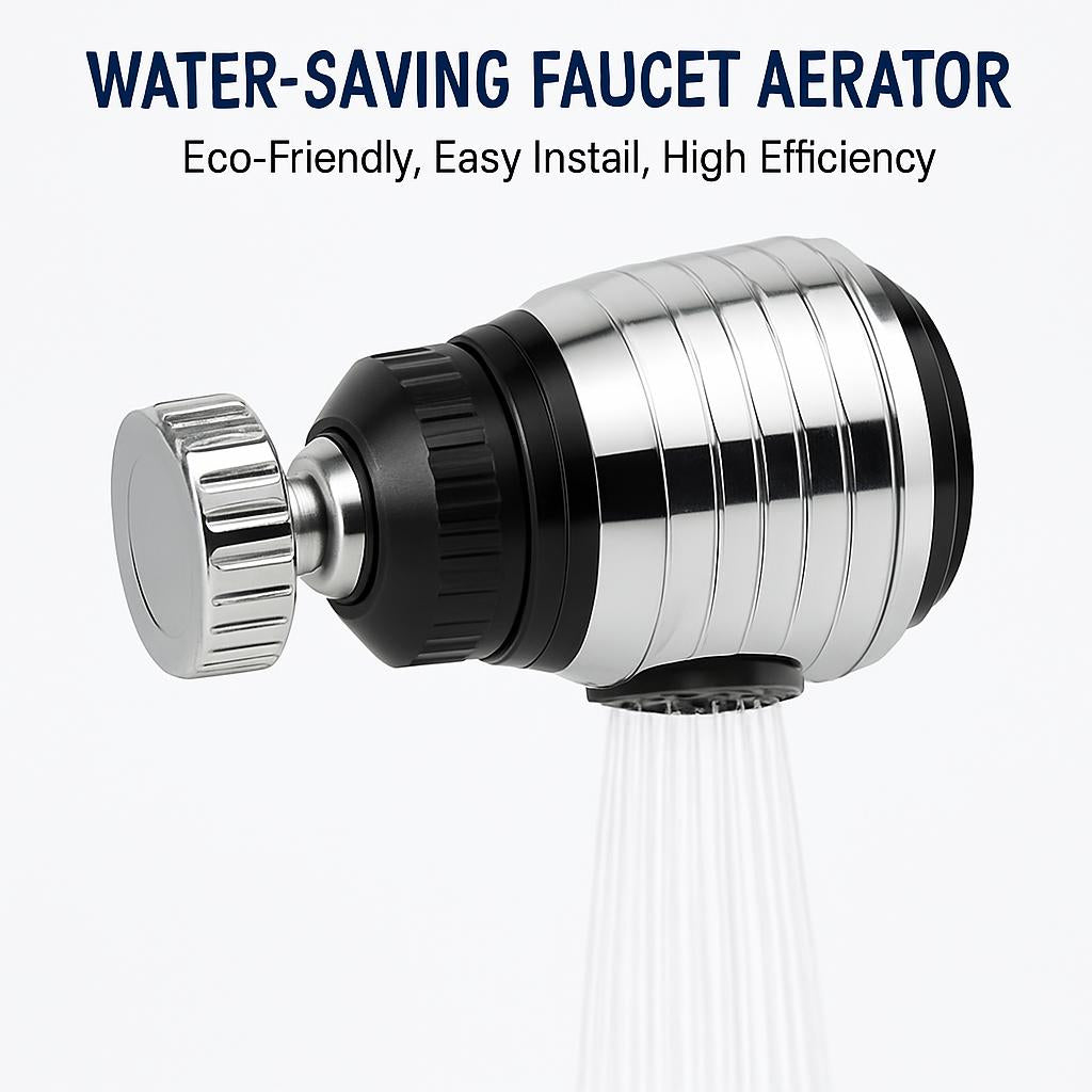 Water-Saving Faucet Aerator - Eco-Friendly, Easy Install, High Efficiency