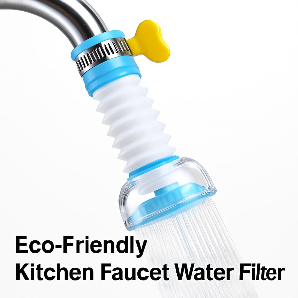 Eco-Friendly Water-Saving Showerhead Attachment in Blue, White, and Yellow