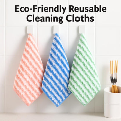 Eco-Friendly Reusable Cleaning Cloths - Sustainable, Multi-Color, Biodegradable