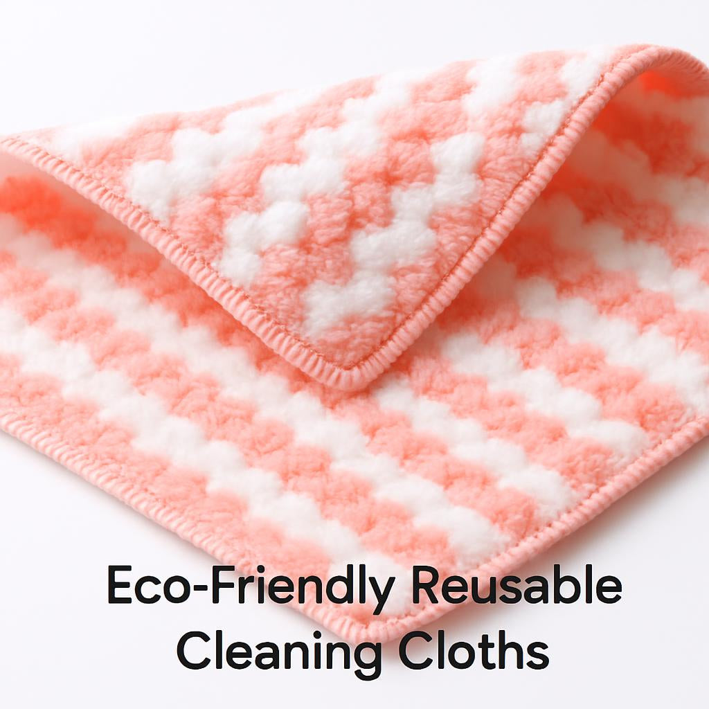 Eco-Friendly Reusable Cleaning Cloths - Sustainable, Multi-Color, Biodegradable