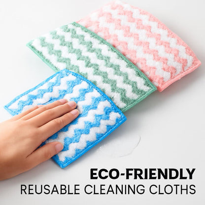 Eco-Friendly Reusable Cleaning Cloths - Sustainable, Multi-Color, Biodegradable