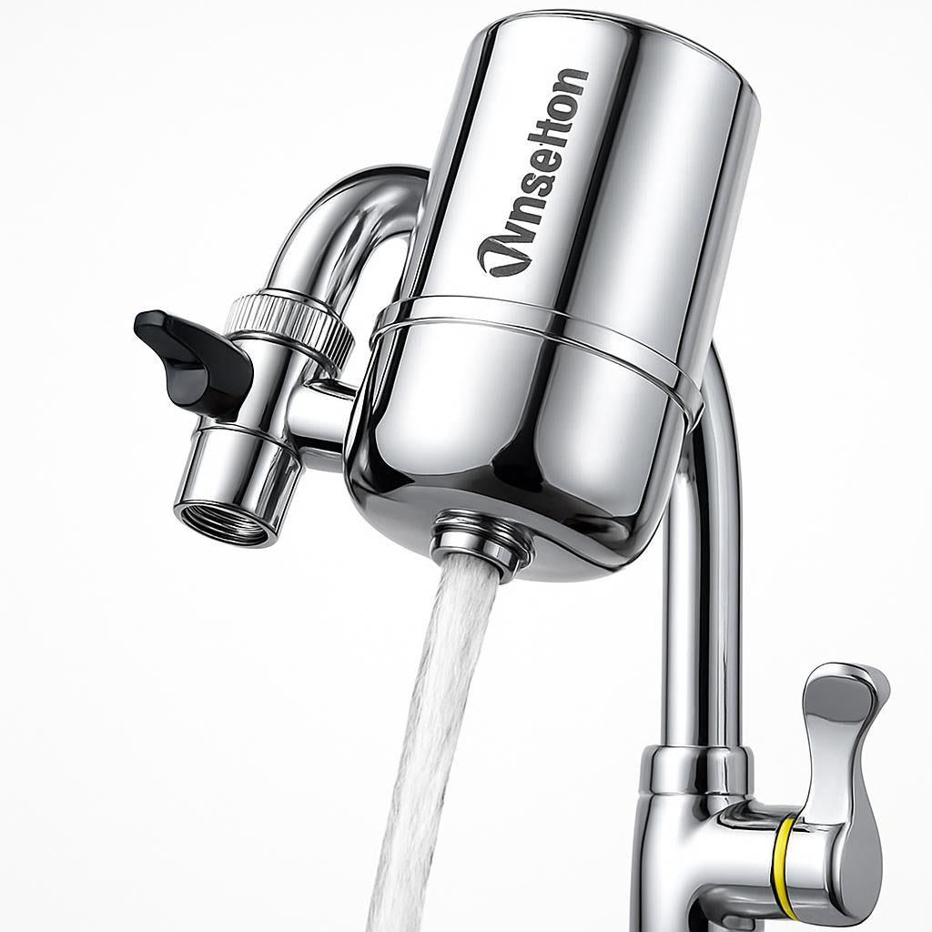 Silver Faucet Water Filter - Eco-Friendly, Water-Saving, Durable