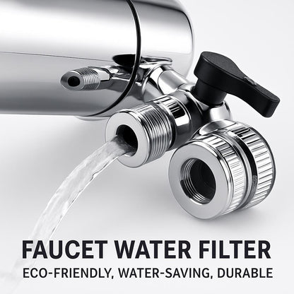 Silver Faucet Water Filter - Eco-Friendly, Water-Saving, Durable