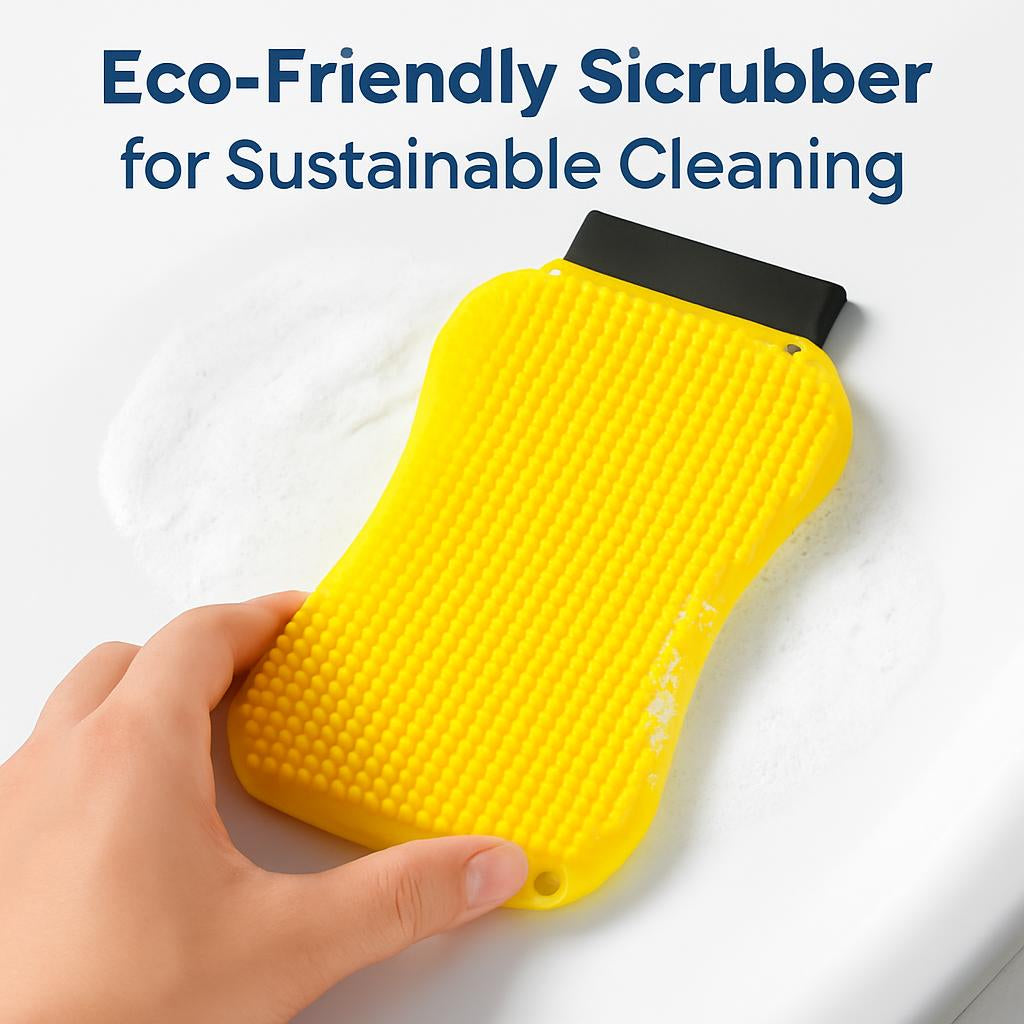 Eco-Friendly Silicone Scrubber in Orange, Green, and Yellow