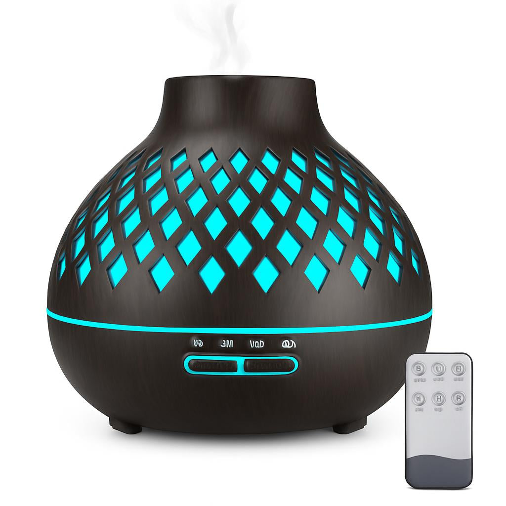 Eco-Friendly Essential Oil Diffuser with LED Light and Remote Control