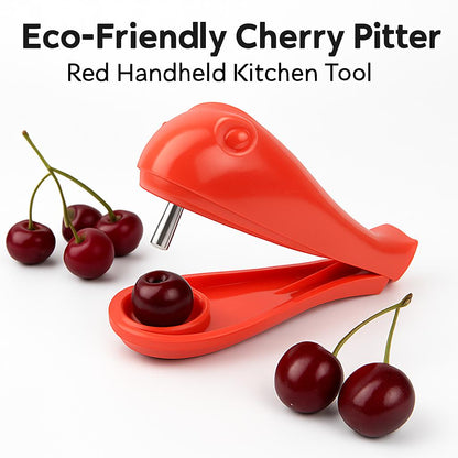 Eco-Friendly Cherry Pitter - Red Handheld Kitchen Tool