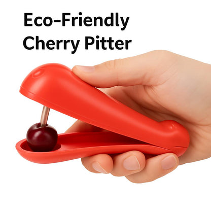 Eco-Friendly Cherry Pitter - Red Handheld Kitchen Tool