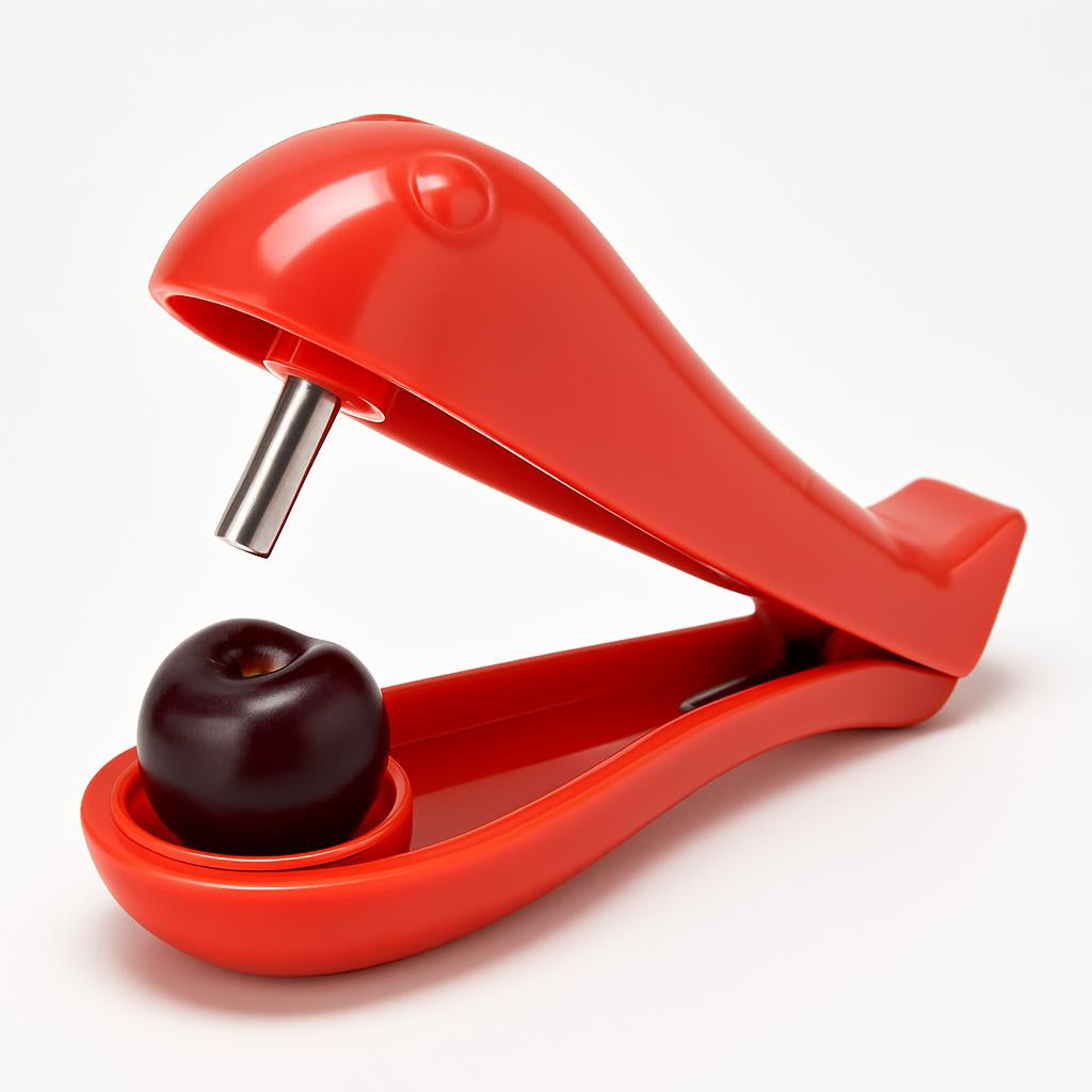 Eco-Friendly Cherry Pitter - Red Handheld Kitchen Tool