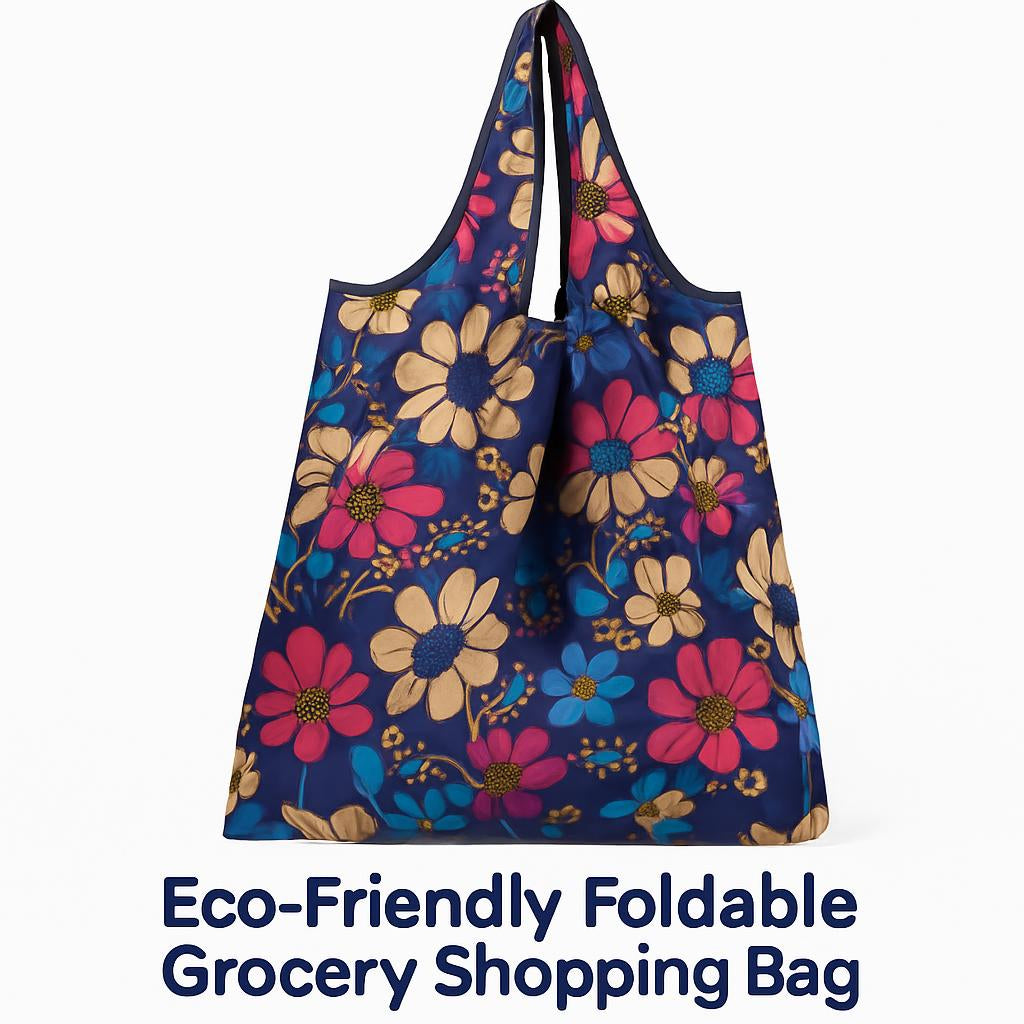 Multicolored Floral Reusable Shopping Bag