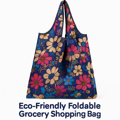 Multicolored Floral Reusable Shopping Bag